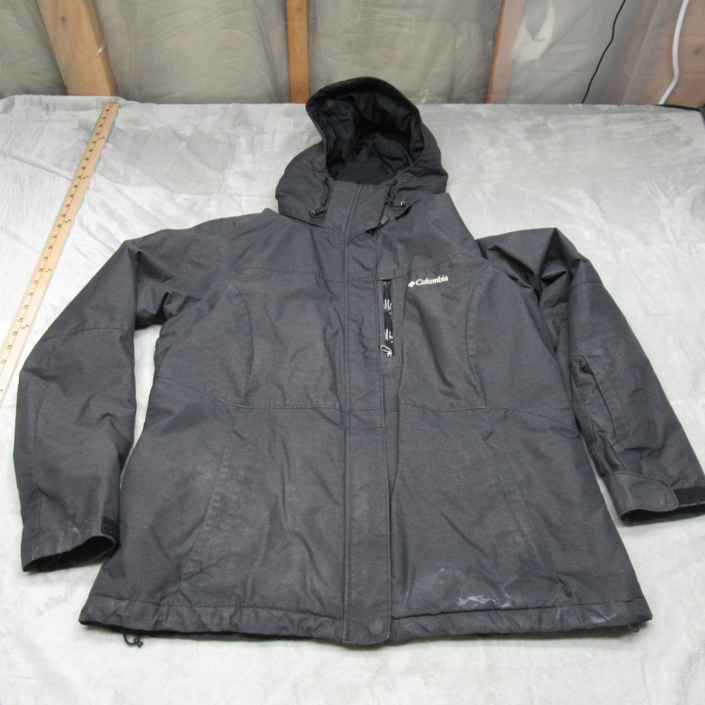 Columbia Alpine Action Jacket Women XL Black Omni Heat Insulated Waterproof Hood